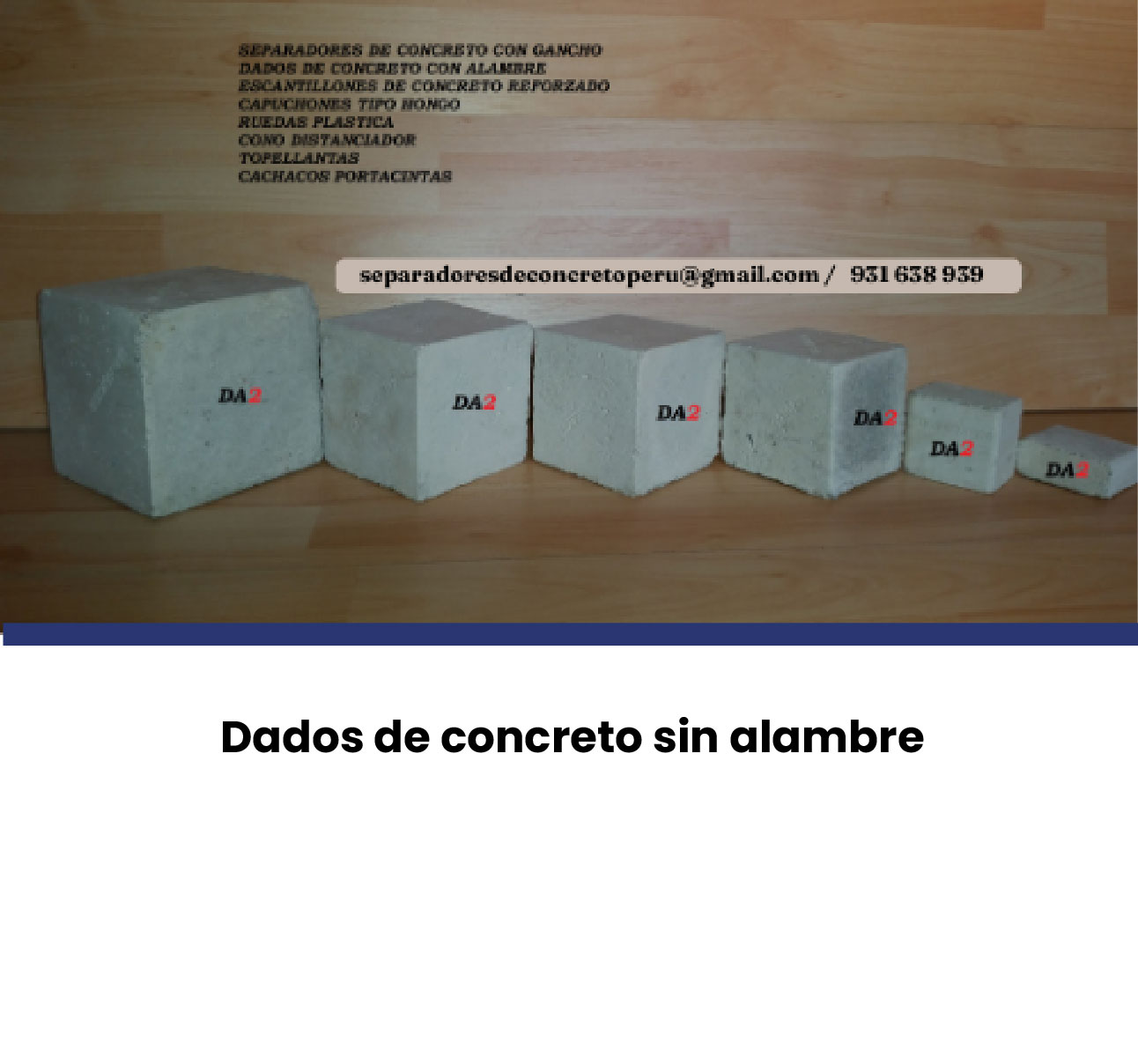 Imagen del producto Dado de concreto